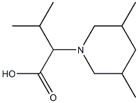 2-(3,5-dimethylpiperidin-1-yl)-3-methylbutanoic acid 结构式