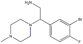 2-(3-bromo-4-fluorophenyl)-2-(4-methylpiperazin-1-yl)ethanamine 结构式