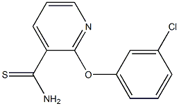 2-(3-chlorophenoxy)pyridine-3-carbothioamide 结构式