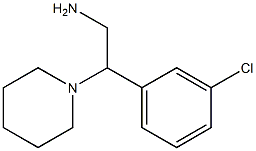 2-(3-chlorophenyl)-2-piperidin-1-ylethanamine 结构式