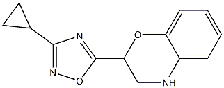 2-(3-cyclopropyl-1,2,4-oxadiazol-5-yl)-3,4-dihydro-2H-1,4-benzoxazine 结构式