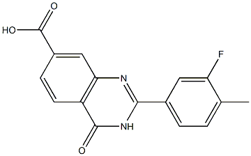 2-(3-fluoro-4-methylphenyl)-4-oxo-3,4-dihydroquinazoline-7-carboxylic acid 结构式