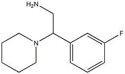 2-(3-fluorophenyl)-2-piperidin-1-ylethanamine 结构式