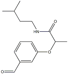 2-(3-formylphenoxy)-N-(3-methylbutyl)propanamide 结构式