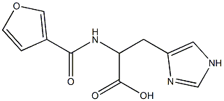 2-(3-furoylamino)-3-(1H-imidazol-4-yl)propanoic acid 结构式