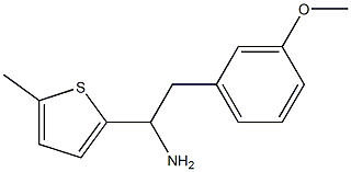 2-(3-methoxyphenyl)-1-(5-methylthiophen-2-yl)ethan-1-amine 结构式