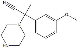 2-(3-methoxyphenyl)-2-(piperazin-1-yl)propanenitrile 结构式