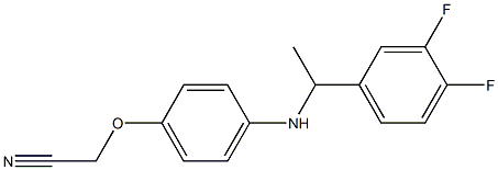 2-(4-{[1-(3,4-difluorophenyl)ethyl]amino}phenoxy)acetonitrile 结构式