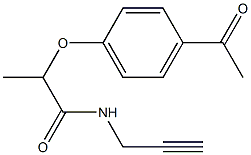 2-(4-acetylphenoxy)-N-(prop-2-yn-1-yl)propanamide 结构式