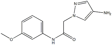 2-(4-amino-1H-pyrazol-1-yl)-N-(3-methoxyphenyl)acetamide 结构式