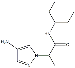 2-(4-amino-1H-pyrazol-1-yl)-N-(pentan-3-yl)propanamide 结构式