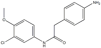 2-(4-aminophenyl)-N-(3-chloro-4-methoxyphenyl)acetamide 结构式