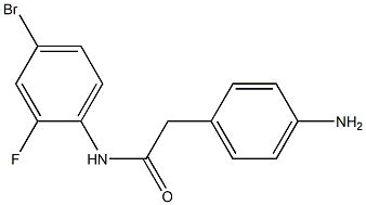 2-(4-aminophenyl)-N-(4-bromo-2-fluorophenyl)acetamide 结构式