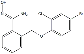 2-(4-bromo-2-chlorophenoxymethyl)-N'-hydroxybenzene-1-carboximidamide 结构式