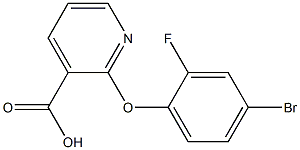 2-(4-bromo-2-fluorophenoxy)pyridine-3-carboxylic acid 结构式