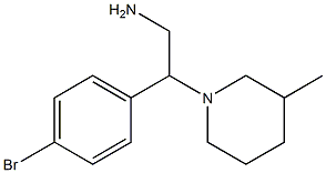 2-(4-bromophenyl)-2-(3-methylpiperidin-1-yl)ethanamine 结构式