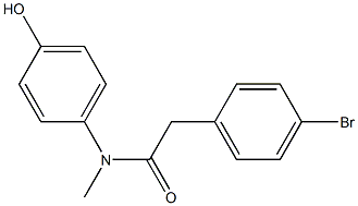 2-(4-bromophenyl)-N-(4-hydroxyphenyl)-N-methylacetamide 结构式