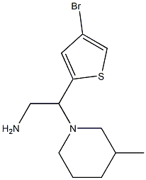 2-(4-bromothiophen-2-yl)-2-(3-methylpiperidin-1-yl)ethan-1-amine 结构式