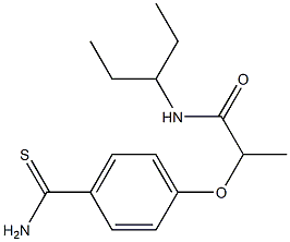 2-(4-carbamothioylphenoxy)-N-(pentan-3-yl)propanamide 结构式