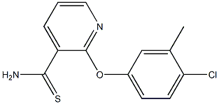 2-(4-chloro-3-methylphenoxy)pyridine-3-carbothioamide 结构式