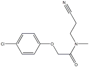 2-(4-chlorophenoxy)-N-(2-cyanoethyl)-N-methylacetamide 结构式