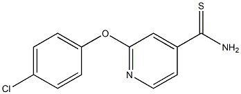 2-(4-chlorophenoxy)pyridine-4-carbothioamide 结构式