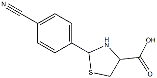2-(4-cyanophenyl)-1,3-thiazolidine-4-carboxylic acid 结构式