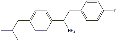 2-(4-fluorophenyl)-1-[4-(2-methylpropyl)phenyl]ethan-1-amine 结构式