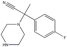 2-(4-fluorophenyl)-2-(piperazin-1-yl)propanenitrile 结构式