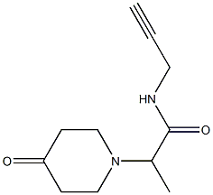 2-(4-oxopiperidin-1-yl)-N-(prop-2-yn-1-yl)propanamide 结构式