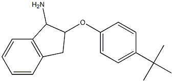 2-(4-tert-butylphenoxy)-2,3-dihydro-1H-inden-1-amine 结构式