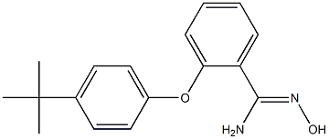 2-(4-tert-butylphenoxy)-N'-hydroxybenzene-1-carboximidamide 结构式