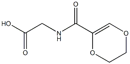 2-(5,6-dihydro-1,4-dioxin-2-ylformamido)acetic acid 结构式