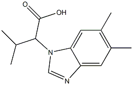 2-(5,6-dimethyl-1H-1,3-benzodiazol-1-yl)-3-methylbutanoic acid 结构式