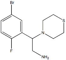 2-(5-bromo-2-fluorophenyl)-2-(thiomorpholin-4-yl)ethan-1-amine 结构式