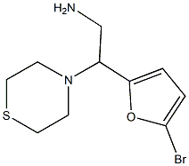 2-(5-bromofuran-2-yl)-2-(thiomorpholin-4-yl)ethan-1-amine 结构式