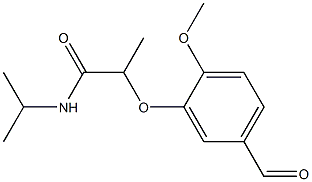 2-(5-formyl-2-methoxyphenoxy)-N-(propan-2-yl)propanamide 结构式