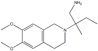 2-(6,7-dimethoxy-3,4-dihydroisoquinolin-2(1H)-yl)-2-methylbutan-1-amine 结构式