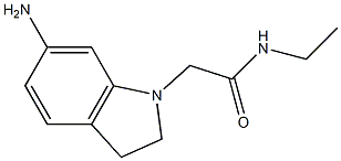 2-(6-amino-2,3-dihydro-1H-indol-1-yl)-N-ethylacetamide 结构式