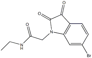 2-(6-bromo-2,3-dioxo-2,3-dihydro-1H-indol-1-yl)-N-ethylacetamide 结构式