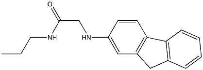 2-(9H-fluoren-2-ylamino)-N-propylacetamide 结构式