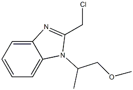 2-(chloromethyl)-1-(1-methoxypropan-2-yl)-1H-1,3-benzodiazole 结构式