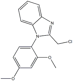 2-(chloromethyl)-1-(2,4-dimethoxyphenyl)-1H-1,3-benzodiazole 结构式