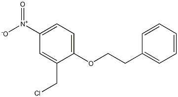 2-(chloromethyl)-4-nitro-1-(2-phenylethoxy)benzene 结构式