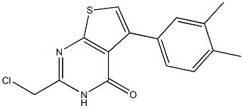 2-(chloromethyl)-5-(3,4-dimethylphenyl)-3H,4H-thieno[2,3-d]pyrimidin-4-one 结构式