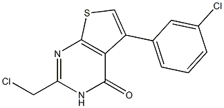 2-(chloromethyl)-5-(3-chlorophenyl)-3H,4H-thieno[2,3-d]pyrimidin-4-one 结构式