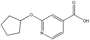 2-(cyclopentyloxy)pyridine-4-carboxylic acid 结构式