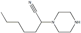 2-(piperazin-1-yl)heptanenitrile 结构式