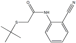 2-(tert-butylsulfanyl)-N-(2-cyanophenyl)acetamide 结构式