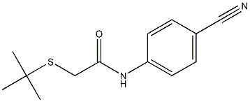 2-(tert-butylsulfanyl)-N-(4-cyanophenyl)acetamide 结构式